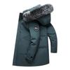 Down Jacket Men Winter Parka Long Men Outdoor Fur Collar Jacket Fashion Clothing Thicken Overcoat Cold Weather Long Jacket Men