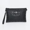 JIETOTYX Women Clutch Skull Wristlet Rivet Purse Punk Clutch Handbags Wallet with Shoulder Strap Messenger Bag Party Phone Bag