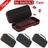 Тонкий чехол для переноски с 24 слотами для карт Портативная дорожная сумка большой вместимости для хранения консоли, ударопрочная, для Switch 2 и аксессуаров