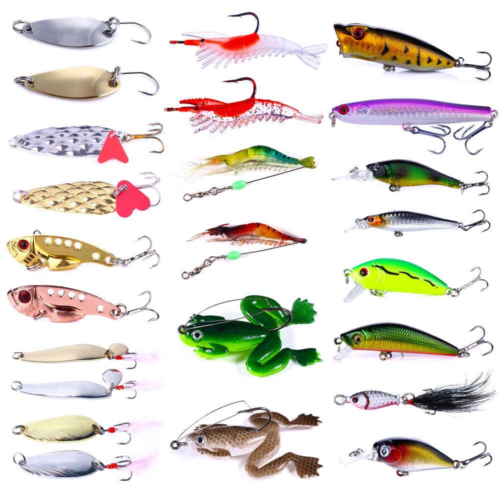 Lure bait set24Minnow Rock Wave Sequin Soft Bait Pencil Micro Lure Fishing Tackle Essential for Fishing