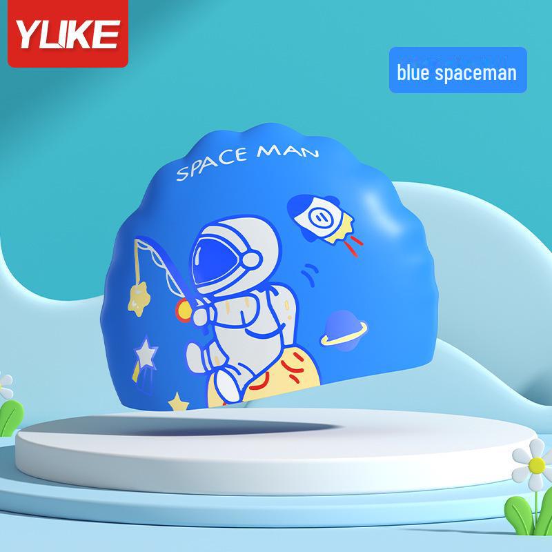 Оригинальная детская шапочка для плавания и очки Yuke Cartoon из искусственной кожи с защитой ушей