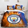 Size 3D Printed Football Club Standard Bedding Three-Piece Quilt Cover Pillowcase