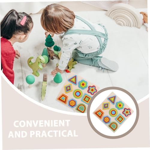 Kisangel Wooden Montessori Shape Puzzle for Toddlers, Number & Color Matching Learning Toy, Counting Logical Thinking Fine Motor Skills Pegboard Game