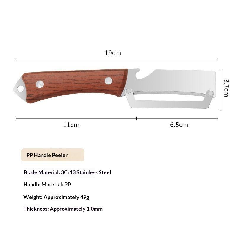 1Pcs Durable And Smooth Wooden Multi Functional Vegetable Peeler With Ergonomic Handle For Peeling And Slicing Fruits/Vegetables