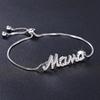 Huitan Brilliant Letter Mama Bracelet Luxury Exquisite Mother's Day Gift Accessory Female Versatile Simple Warming Hand Jewelry