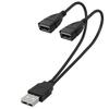 USB 1 Папа к 2 Мамам Удлинитель USB 2.0 Кабель-разветвитель Адаптер питания Для ПК Автомобиля Передача данных Зарядный кабель Конвертер
