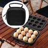 Egg Container Carrier Individual Compartments Travel with Handle Party Sturdy Camping Fridge Black