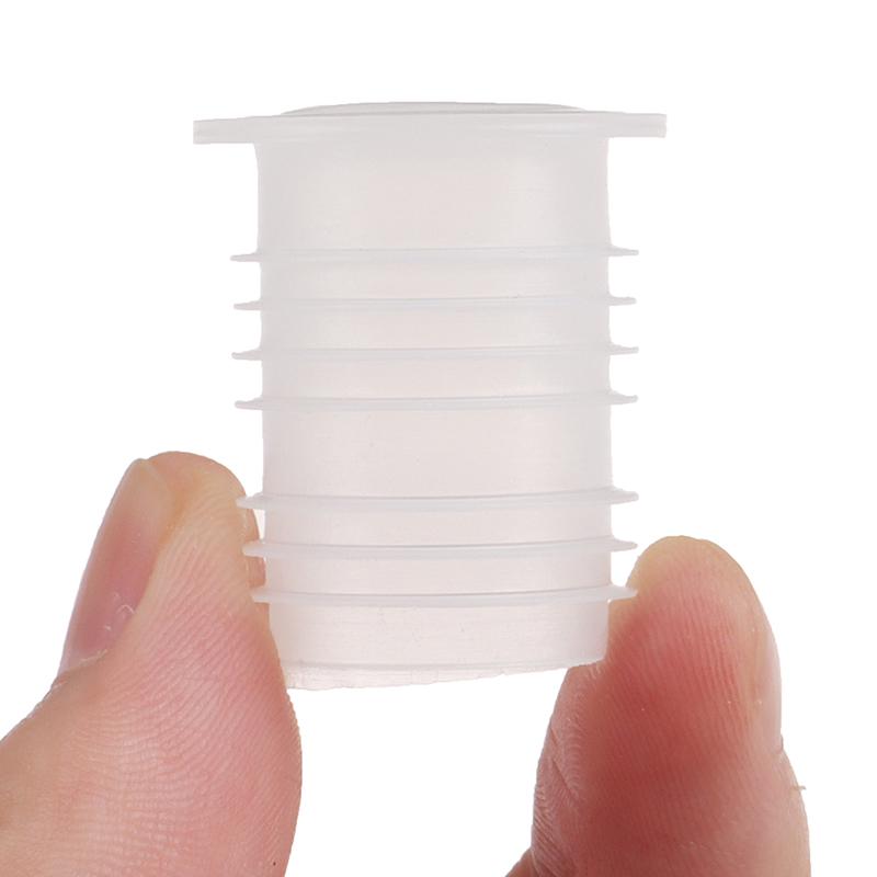 Plastic Bottle Cap Red Wine Cork Inside Plug Transparent Threaded Nut Hole Dust-Proof Plug