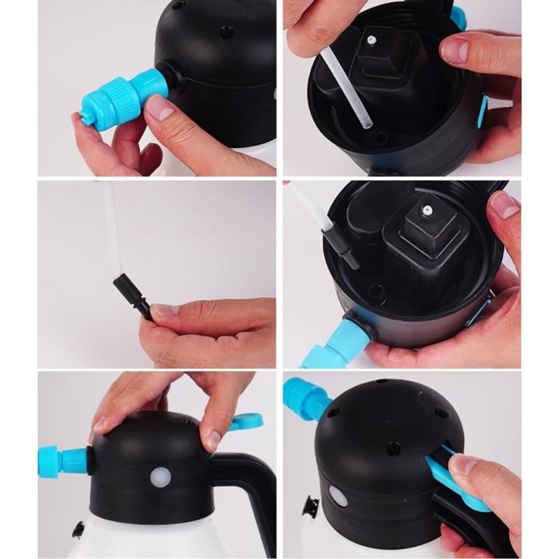 Электрический пенный распылитель Ручная пенная бутылка USB Перезаряжаемая для мойки автомобиля Детализация кузова снаружи Аксессуары