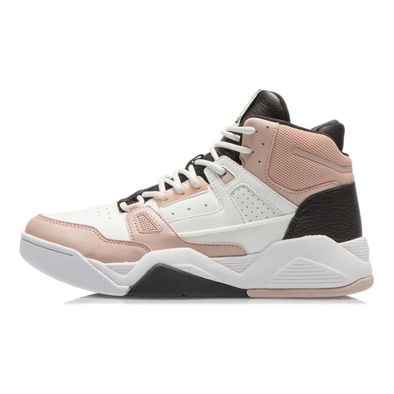 Кроссовки для баскетбола Li Ning Shock Absorbing Non-Slip Wear Resistance Airproof Lightweight High-Backetball Retro Women s sneakers White Brown Black AGBR084-2