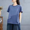 2025 Новая летняя женская футболка больших размеров с коротким рукавом, свободные базовые повседневные топы, футболка с винтажным круглым вырезом