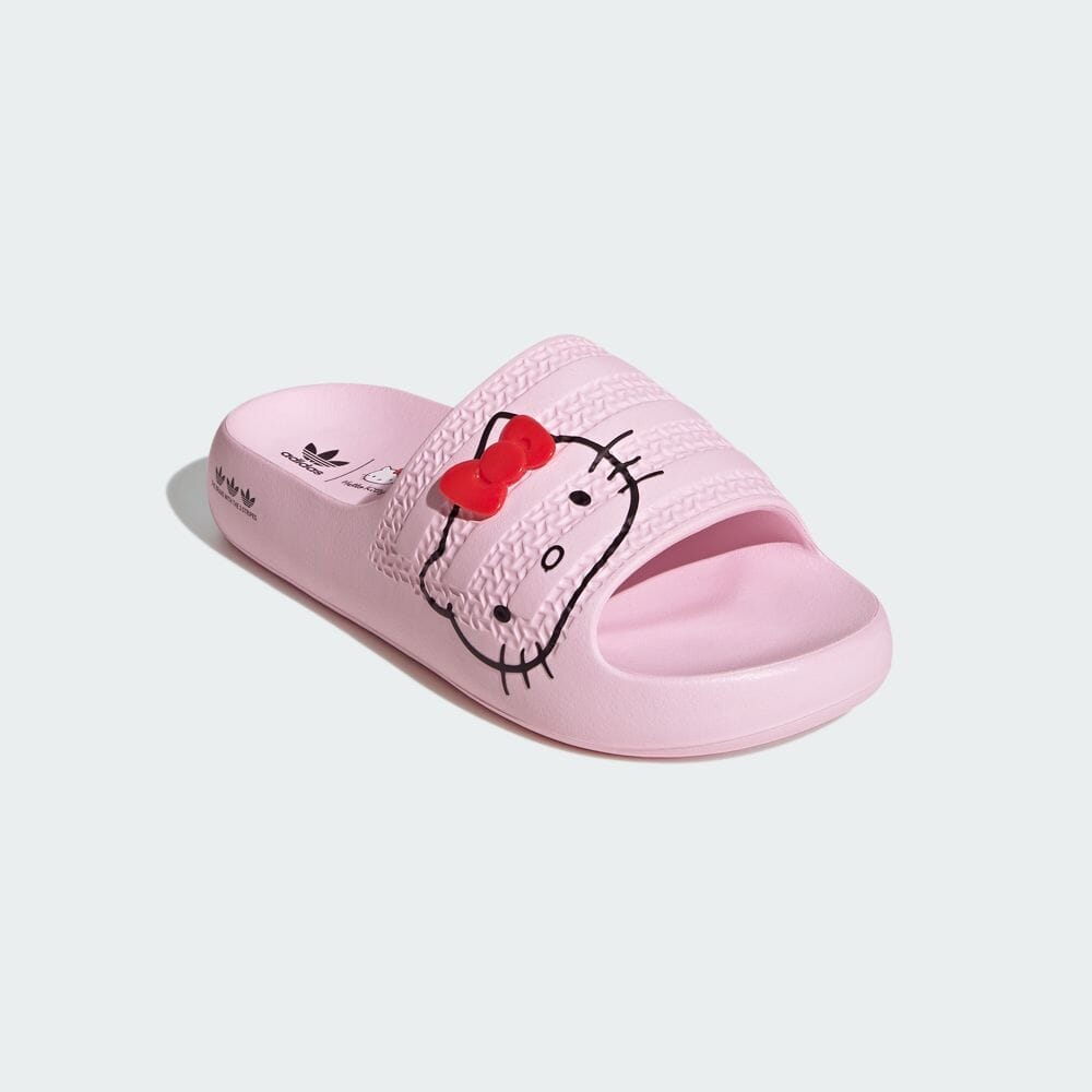 adidas ШЛЕПАНЦЫ ADILETTE AYOON HELLO KITTY Прозрачные розовые сандалии Шлепанцы унисекс ORIGINALS IH2680 Прозрачный розовый / Черный / Красный