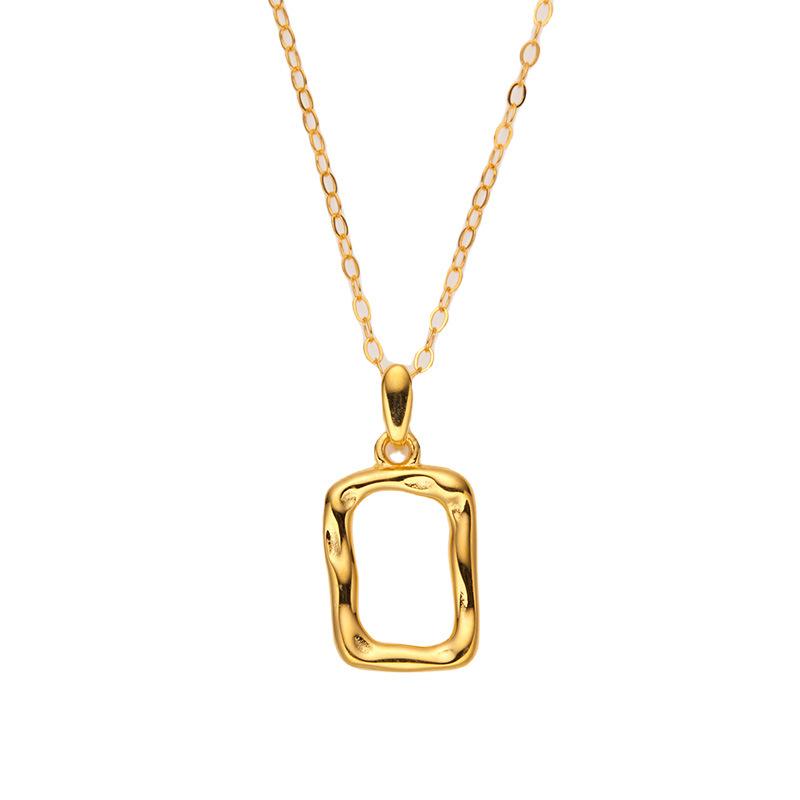 Серебряный кулон S925 с цветным камнем, женская мода, простой, с неровной текстурой, французская художественная рамка, подвеска