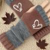 Elastic Cuffs Fingerless Gloves Trendy Knitted Decorative Gloves Gift Gloves Sleeve Covers  Winter