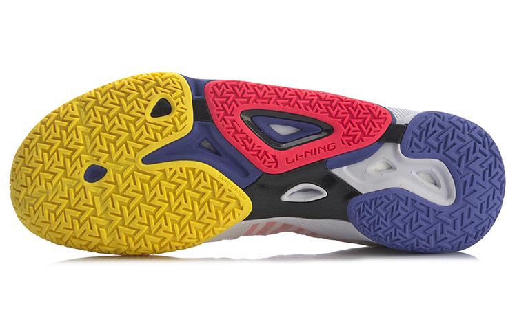 Li Ning Raid 4 Удобные низкие мужские кроссовки для бадминтона Бело-красные AYAR011-3