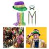 Mardi Gras Costume Accessories for Carnival Party Festival Outfit Friend Gathering Celebration Props Hat Necklace Bowtie