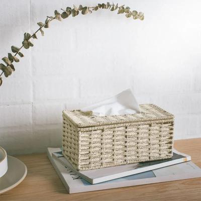 Коробка для салфеток из ротанга, винтажный держатель для салфеток, чехол для хранения вещей, чехол для украшения стола в гостиной