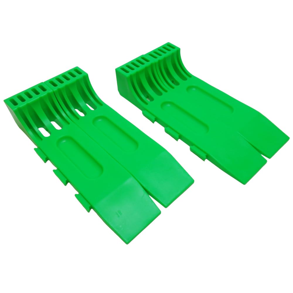 Set of 4 Lime Green Articulating Tire Skaters, Connectable, for Loading Vehicles, Self-Loaders, Tow Trucks, and Roadside Service