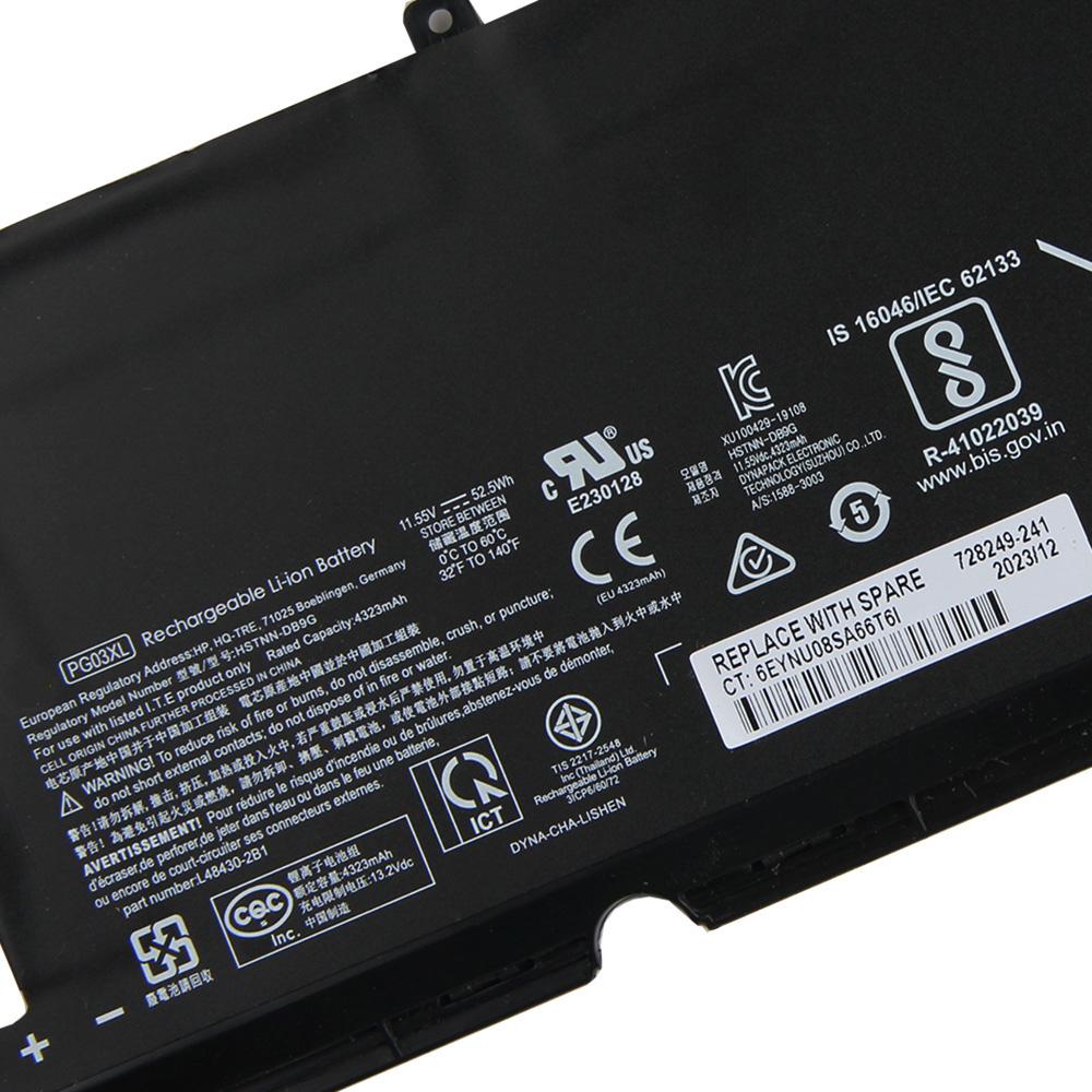 Сменный аккумулятор для ноутбука PG03XL для HP TPN-C141 TPN-Q241 TPN-Q229 DK0131TX Shadow Elf 5/6 15-DK