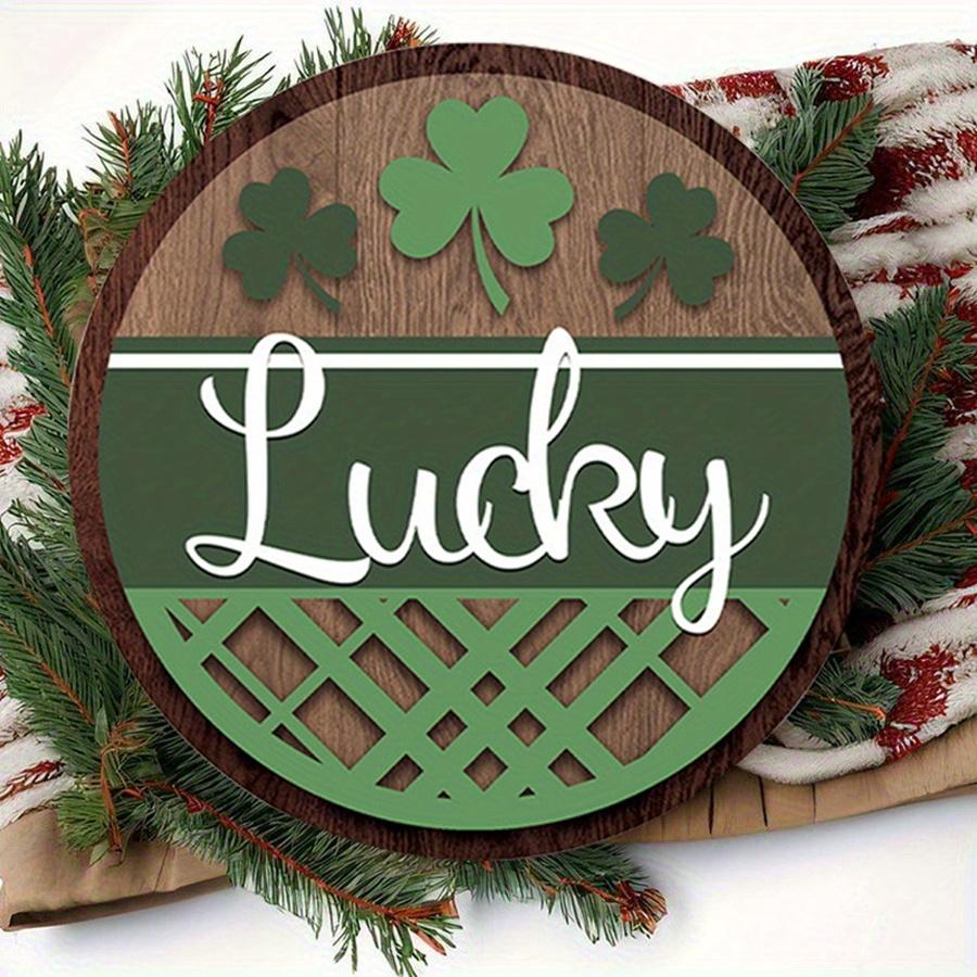 2D плоский 20 см счастливый день святого патрика деревянный настенный декор - автомобильный воздушный шар универсальный праздничный деревянный кулон, украшение для дома приветственный знак вечеринка