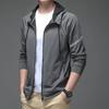 Spring and Autumn Men's Sports Jacket Zipper Cardigan Sweater Hooded Large Size Fitness Running Jacket Men