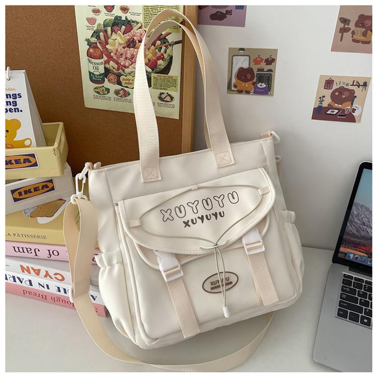 School Bag High Value College Style Messenger Bag Female Students Class Leisure Bag Large Capacity Portable Tutoring Bag Bag