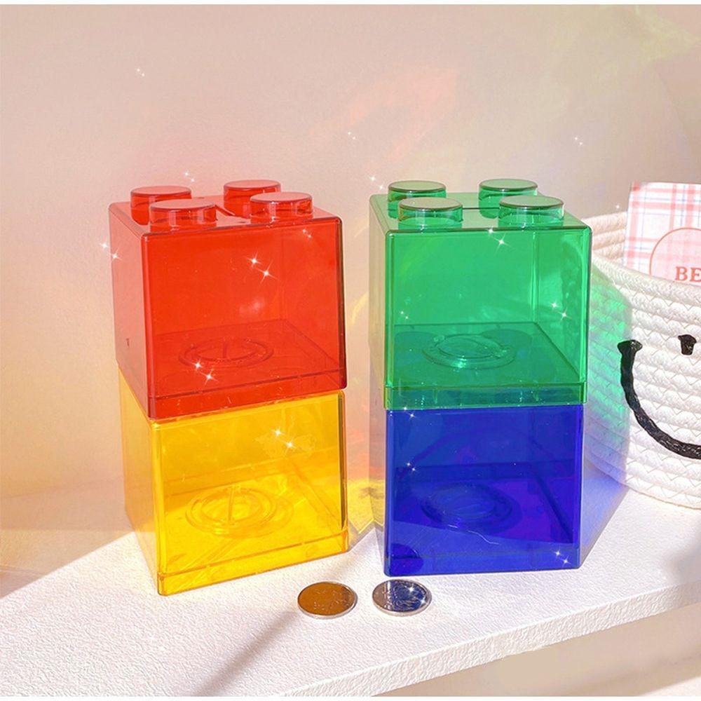 Home Decor Piggy Bank Cash Boy Girls Money Saving Box Storage Box Building Block Coin Box Coin Bank