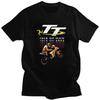 Индивидуальные спортивные футболки для мотоциклов Гонки Isle of Man TT Мужские футболки с коротким рукавом Streetwear Топы Футболка приталенная Подарок - M...