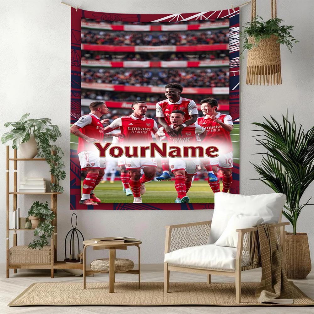 Arsenal Custom Your Name Wall Decor Tapestry Art For Pet Memorial Birthdaywedding Party Backdrop Family Gift