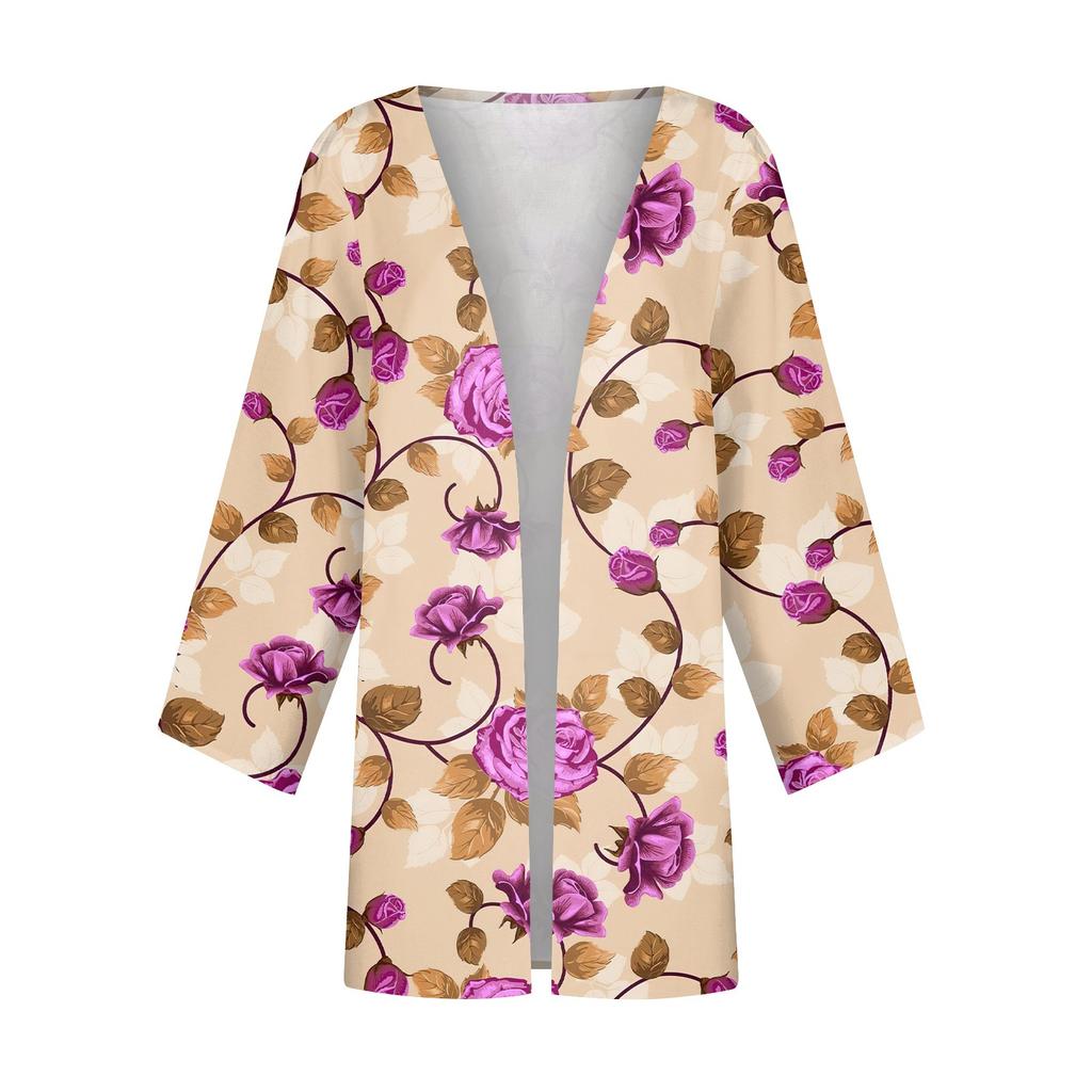 Женская повседневная модная легкая куртка средней длины с принтом, кардиган