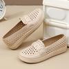 Летние туфли с отверстиями, новые женские туфли, весенние туфли, нескользящие, дезодорирующие, дышащие, с плоским дном, модные туфли для мам