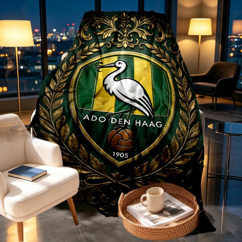 ADO Den Haag Print Blanket - Soft & Comfortable, for Bedroom, Travel, Sofa, Home Decoration - Birthday Christmas Gift for Friend