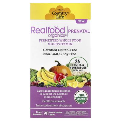 Country Life, Realfood Organics®, Пренатальный уход, 90 таблеток, легко глотать