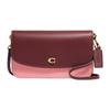 Хейден 20 C Цветной Блок Клапан Изысканная Сумка через Плечо Crossbody из Кожи с Мелкой Фактурой Маленькая Женская Сумка Красный Розовый C5361-B4S5K
