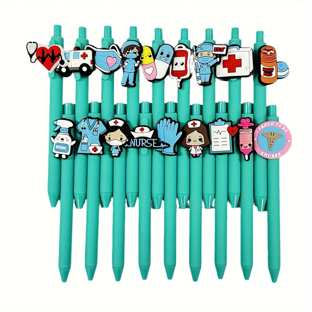 [Гелевые ручки для медсестер и врачей] Набор 6/12/18 шт. с черными гелевыми стержнями 0,5 мм, гелевые ручки для медицинских работников | Ручки для медицинских карт, день медсестры