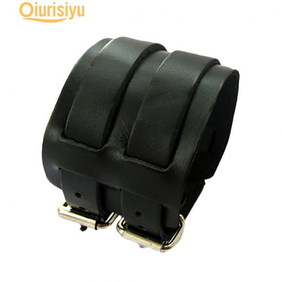 Мужской 2-слойный широкий пояс в стиле панк из искусственной кожи, браслет-манжета, подарок