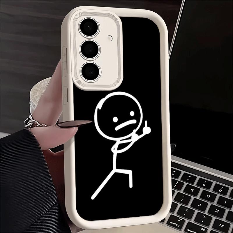 Чехол для телефона Samsung Galaxy A17 A16 A15 A14 A13 Funny Stickman Matchman A56 A36 A26 A55 A35 A25 A54 A34 A24 A53 A33 A23 A07 A0
