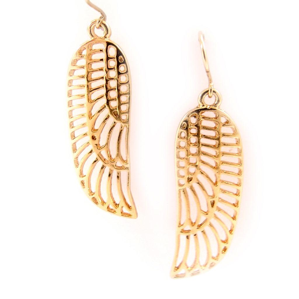 Les Trésors De Lily [L5085] - Золотые дизайнерские серьги «Крылья ангела»
