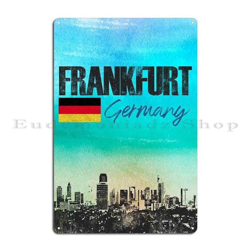 Frankfurt Am Main Metal Sign Wall Decor Cinema Wall Decor Create Designing Tin Sign Poster