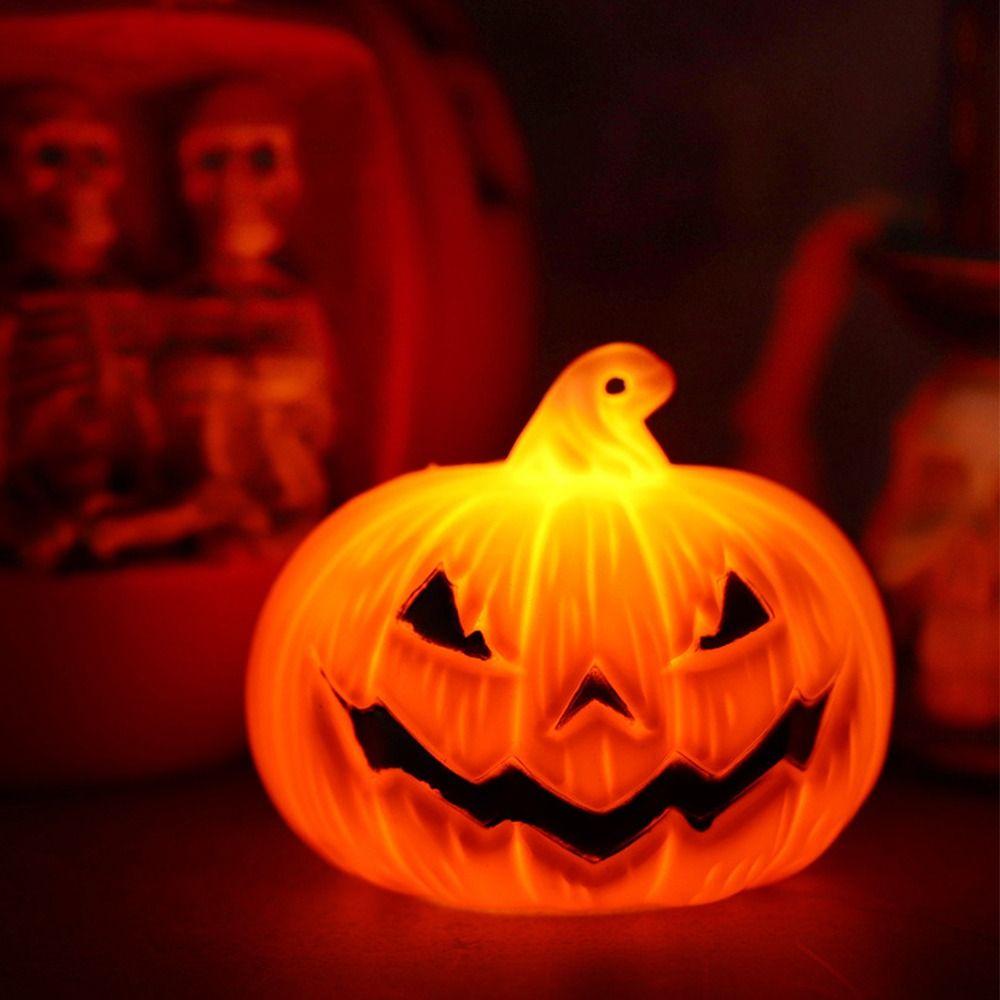 ABS Pumpkin Lamp Horror Props Candle Lamp New Ghost Festival Decoration  Party Supplies