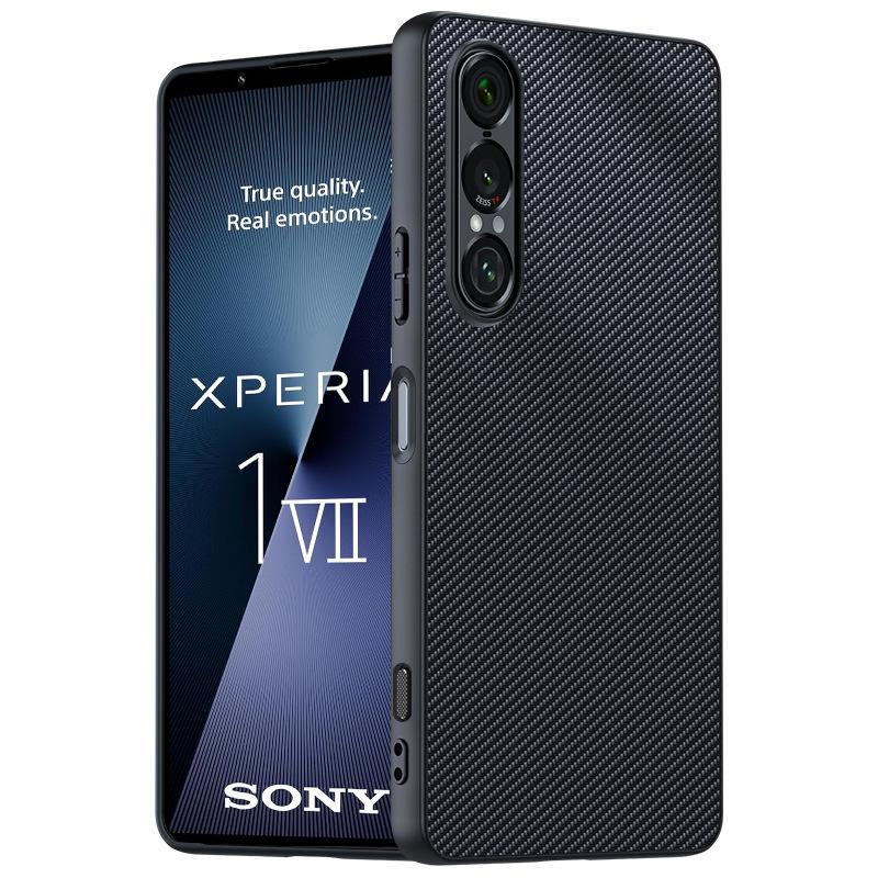 Минималистичный деловой кожаный чехол для Sony Xperia 10 1 5 VII III IV V VI 5G с мягким силиконовым бампером, противоударная защитная крышка