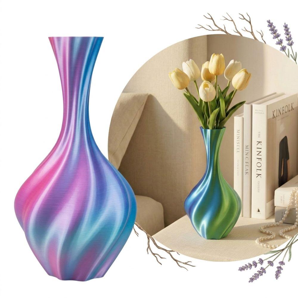Twisted Design Modern Twisted Flower Bottle Decorative Flowerpot Home Desktop Decorations