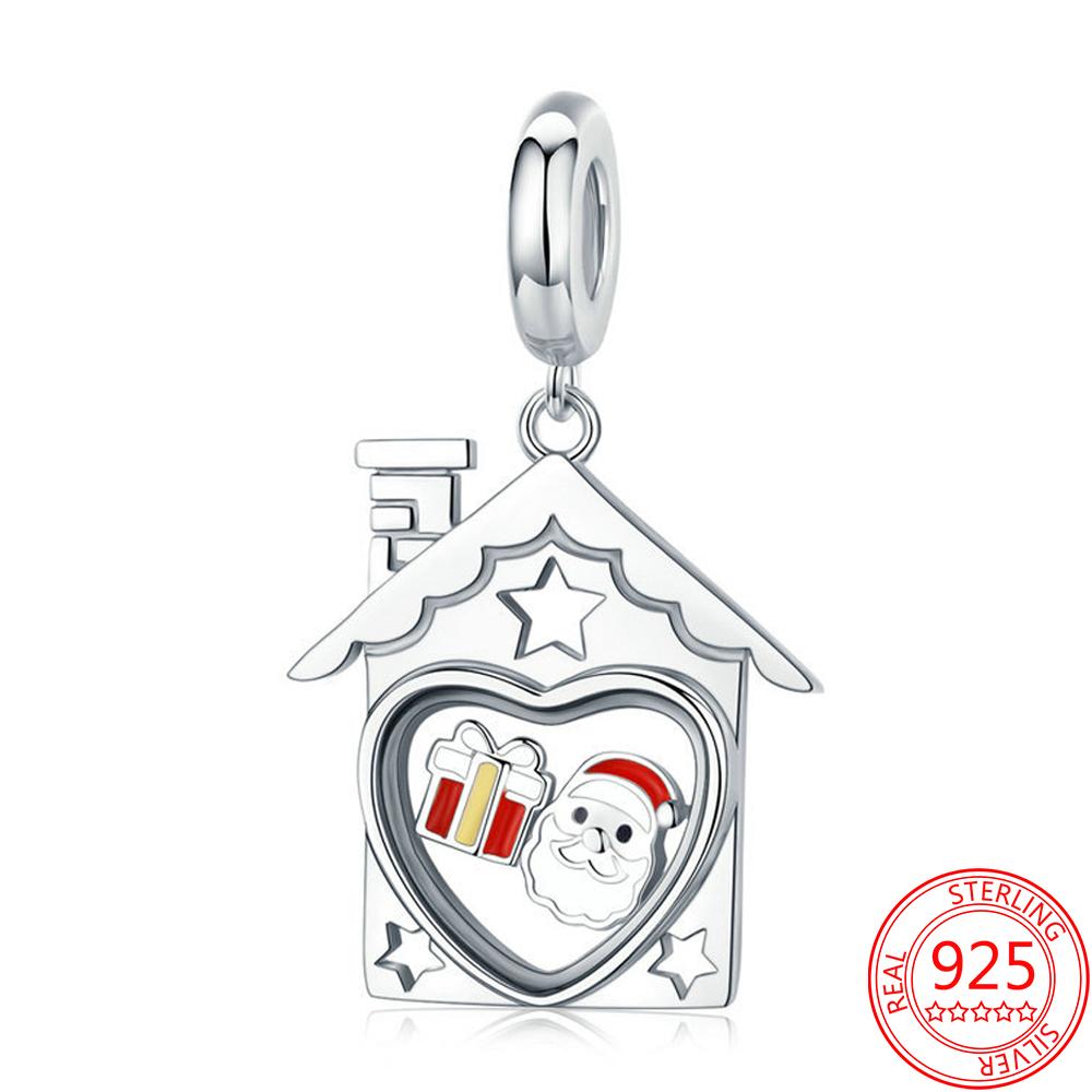 Новый S925 стерлингового серебра теплый семейный дом кулон шарм подходит модный момент браслеты и ожерелья Diy женские ювелирные изделия подарки
