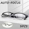 3PCS Automatic Zoom Glasses Blue Light Blocking Reading Glasses Gradient Color Framessuitable for Both Men and Women