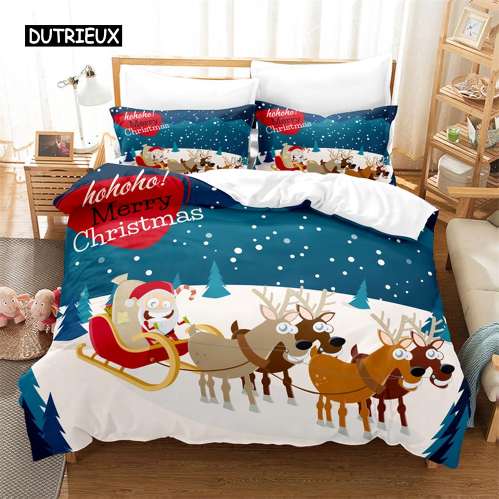 Father Christmas Bedding Set Duvet Cover Set 3d Bedding Digital Printing Bed Linen Queen Size Bedding Set Fashion Design