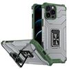 Чехол Crystal Ring Case Armored Hybrid Case Cover + Магнитный держатель Iphone 13 Pro Green
