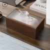 HOMLLY Wooden Mesh Tissue Box