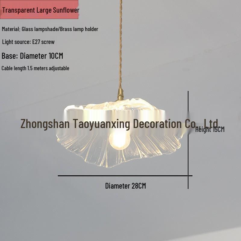 Современная скандинавская латунная подвесная лампа-подсолнух со стеклом для ресторана, гостиной, бара, прикроватной зоны, спальни
