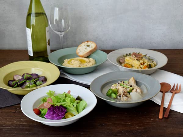 Суповая тарелка EAST table Rim 20 см из красной глины Corinne Grey, сделанная в Японии, стильная суповая миска, пригодная для использования в микроволновой печи, пригодная для мытья в посудомоечной машине IC-032-02