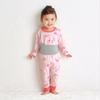 MIKIHOUSE HOT BISCUITS Long Sleeve Pajamas for Boys and Girls, Baby/Kids' Clothing, Pink, 90cm, 70-7340-146